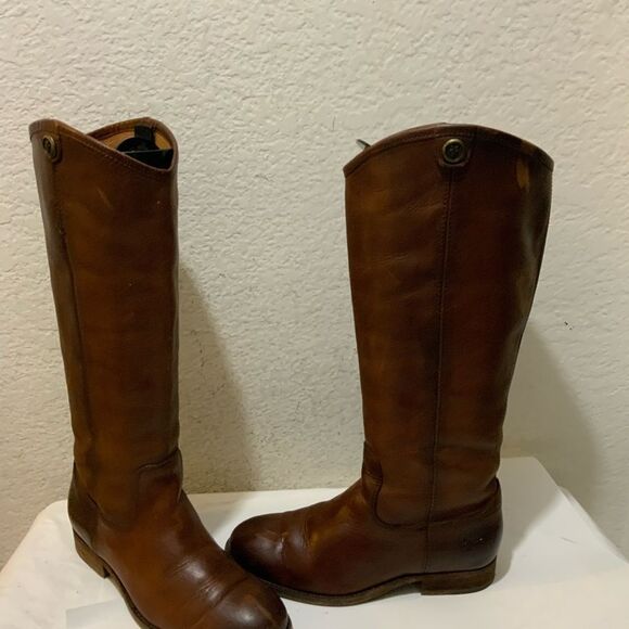 Frye Womens Melissa Brown Riding Boots Size 5.5 Medium (B, M) - Picture 2 of 16